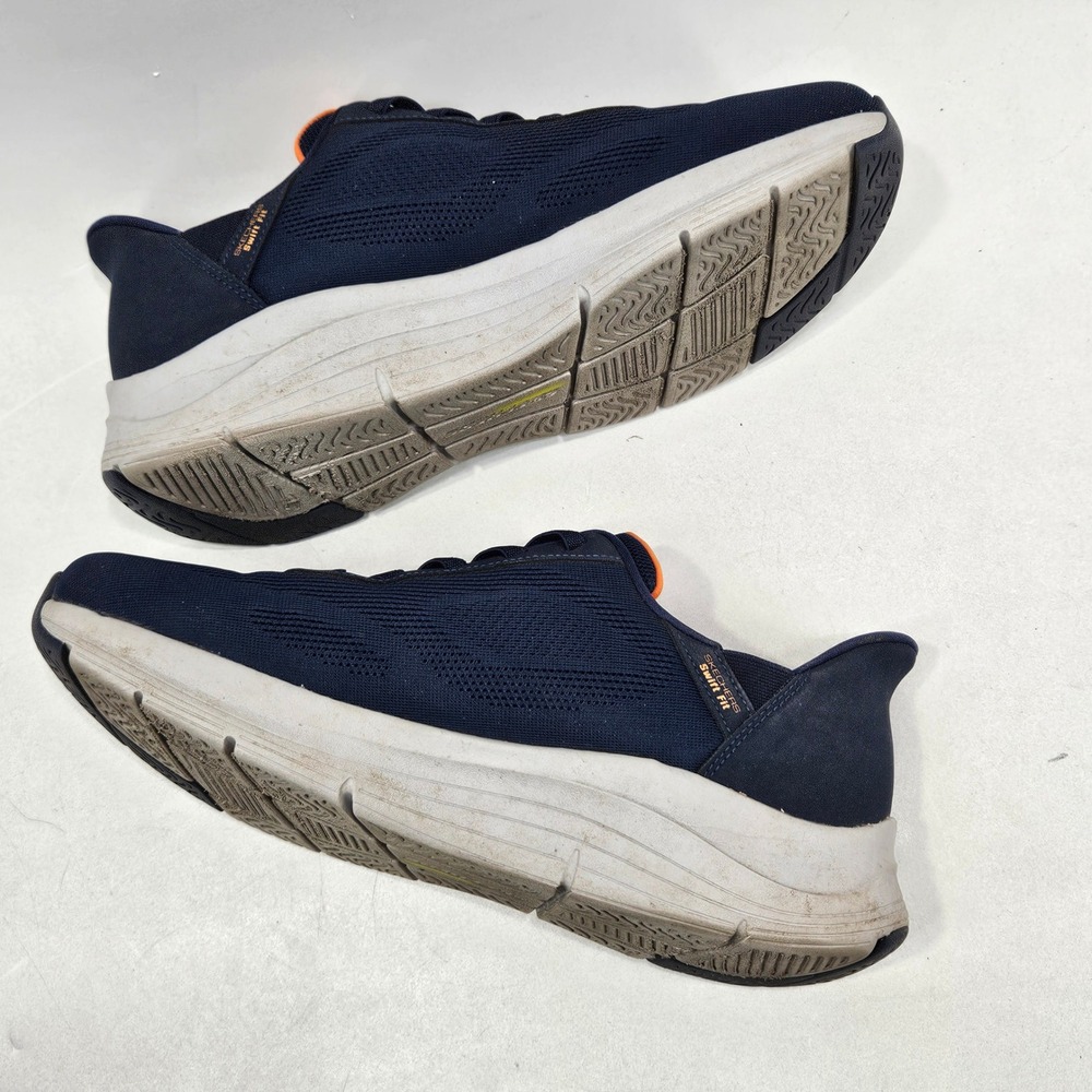 Skechers Slip-ins Arch Fit Swift Fit Women 10 Navy Orange 16959 Walking Shoes - Picture 3 of 15